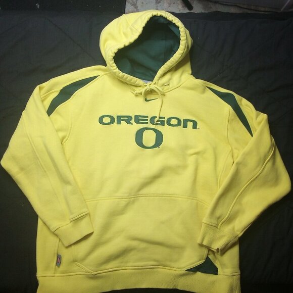Vintage Nike Oregon Ducks Hoodie Sweatshirt Mid Swoosh Travis Scott - Picture 2 of 6